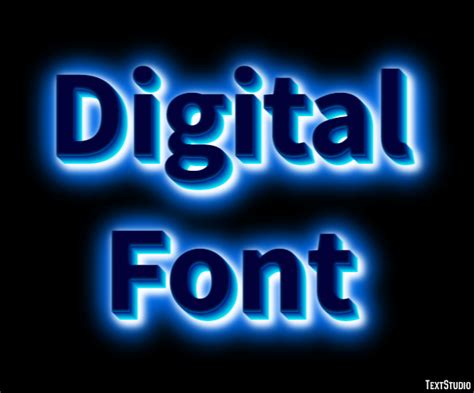 Digital Font Text Effect and Logo Design Font