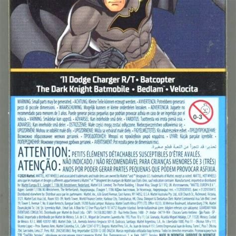 Hot Wheels Toys Batman Pack Hot Wheels Dodge Charger Rt Batcopter The Dark Knight