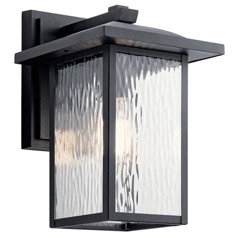 KICHLER Capanna 1 Light Textured Black Outdoor Hardwired Wall Lantern