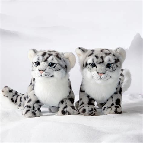 Realistic Snow Leopard Stuffed Plush Toy – KEAIART