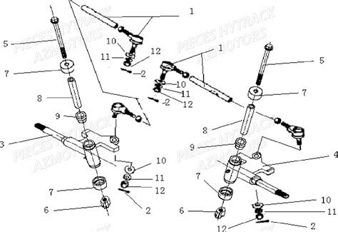 DIRECTION AVANT pièces HYTRACK neuves Pieces Quad HY125SX pièces