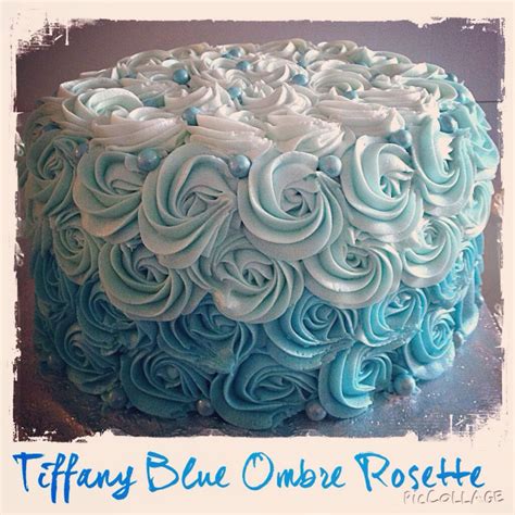 Blue Rosette Cake