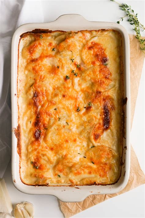 Cheesy Au Gratin Potatoes Gruyere Cheddar And Parmesan Wellness By Kay