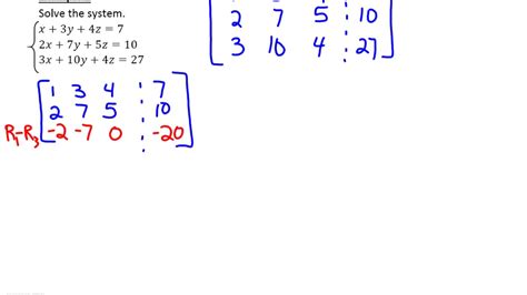 Matrices And Systems Of Equations Youtube