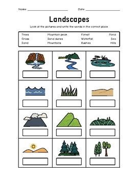 Landscapes (Landforms) Worksheets by Dancing Tree Classroom Workshop