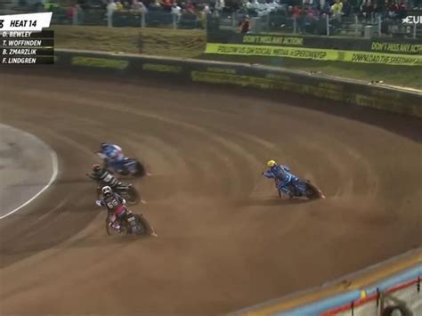 Bewley wygrał 14 bieg Grand Prix Malilli Zmarzlik drugi Żużel wideo