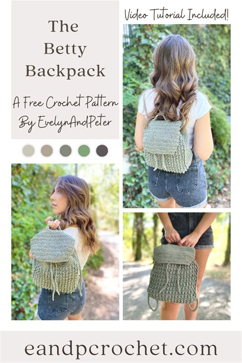 The Betty Backpack Crochet Pattern Evelyn And Peter Crochet