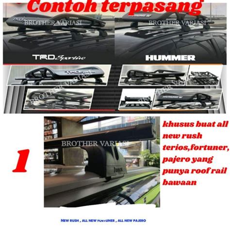 Jual Paket Rack Mobil TRD Sportivo Hummer Roof Rail Jepit Body Khusus