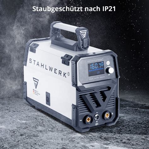 STAHLWERK Schweißgerät FLUX 160 ST Digital mit 160 A synergischem Dra