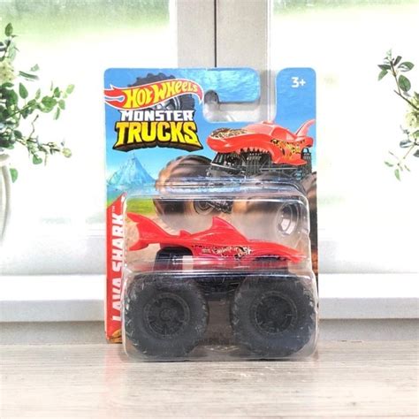 MERAH Hotwheels MINI MONSTER TRUCKS LAVA SHARK Red Scale HOT WHEELS Shopee Philippines