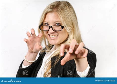 Mooie Enge Blonde Vrouw Stock Afbeelding Image Of Gebaar