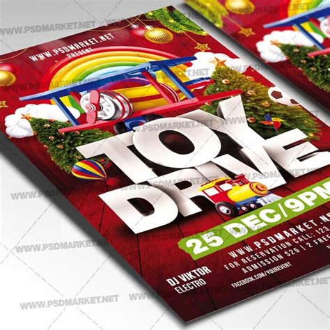 Download Christmas Toy Drive Flyer Psd Template Psdmarket