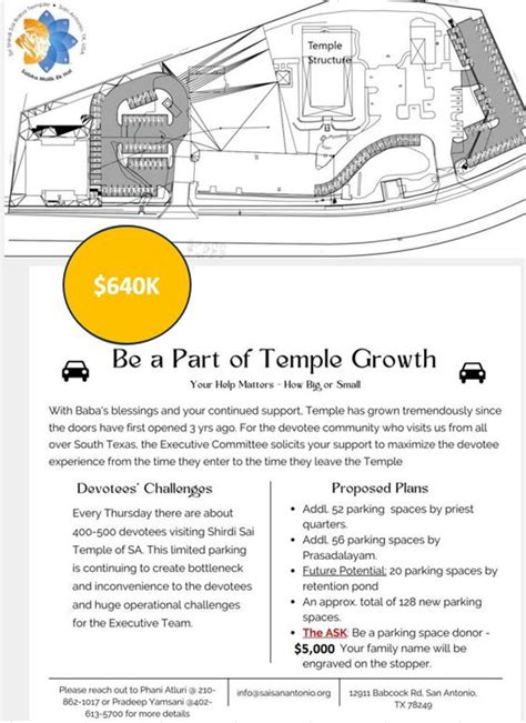 Temple Parking Project - Sri Shirdi Sai Baba Temple - San Antonio