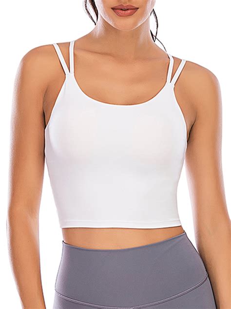 Womens Sling Tube Top Sports Bra Vest Longline Padded Comfortable Sling