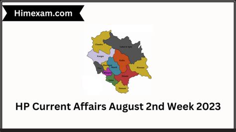 Hp Current Affairs August Nd Week Himexam