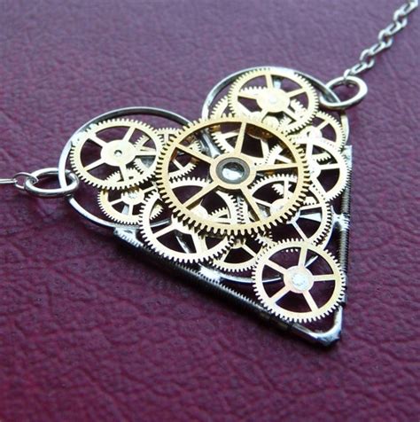 Clockwork Heart Necklace Longing Elegant By Amechanicalmind Heart