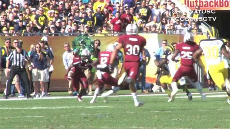 Ace Sanders Punt Return Td In Outback Bowl Youtube