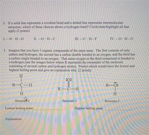 Solved 3 If A Solid Line Represents A Covalent Bond And A