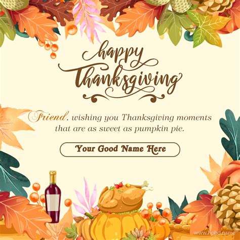 Happy Thanksgiving Greetings for Friends