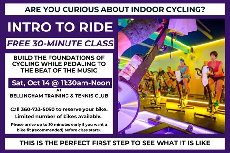 Intro To Ride Free 30 Minute Class At Bellingham Training Tennis