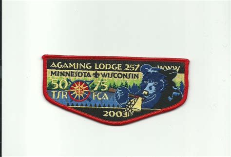 SCOUT BSA OA LODGE 257 AGAMING 2003 CAMPS ANNIVERSARY FLAP INDIANHEAD