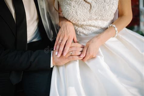 Bride And Groom Holding Hands Stock Photo Image Of Married