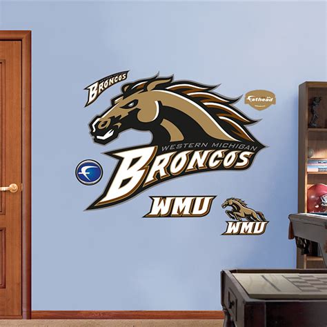 Western Michigan Broncos Logo Wall Decal | Shop Fathead® for Western ...