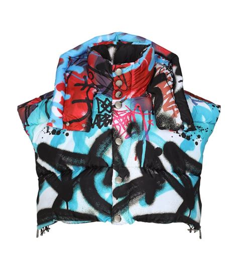 Mens Dolce And Gabbana Multi Graffiti Oversized Gilet Harrods Uk