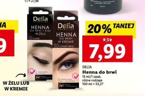 Promocja Henna Do Brwi Czarna Delia Elowa W Lidl