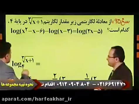 ریاضی کنکور موسسه حرف اخر حل یک تست از لگاریتم 2