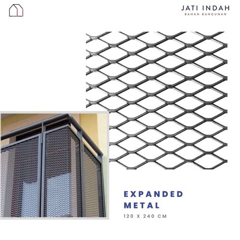 Jual Expanded Metal Besi Expanda Wire Mesh 1 2 X2 4 M Utk Pagar Tangga