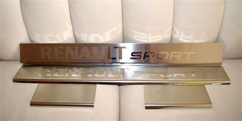 Накладки на пороги Renault Sport из нержавейки — Renault Megane III, 1 ...