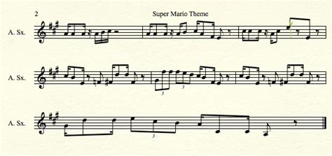 Super Mario Theme For Alto Sax Pt2 By Mrconan42 On Deviantart