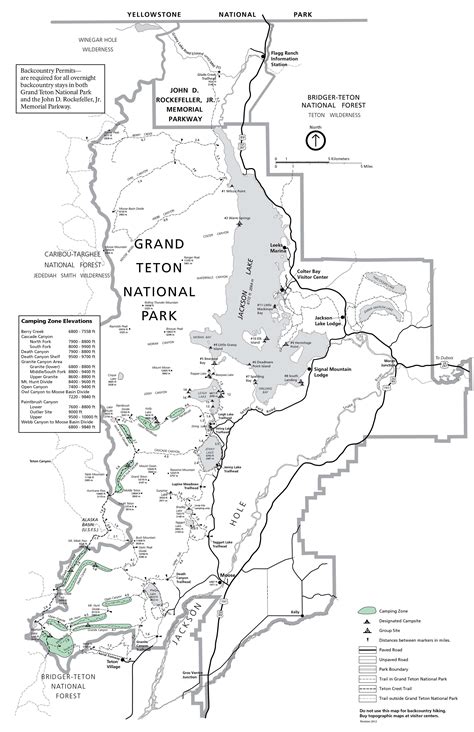 Backcountry Camping Routes And Zones Grand Teton National Park Us