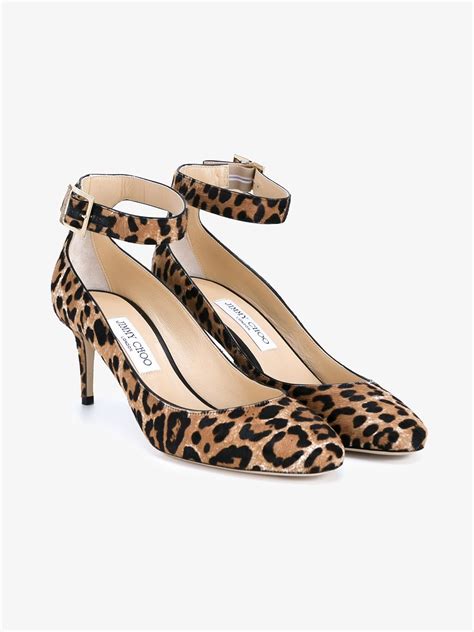 Jimmy Choo Helena Leopard Print Calf Hair Pumps Browns