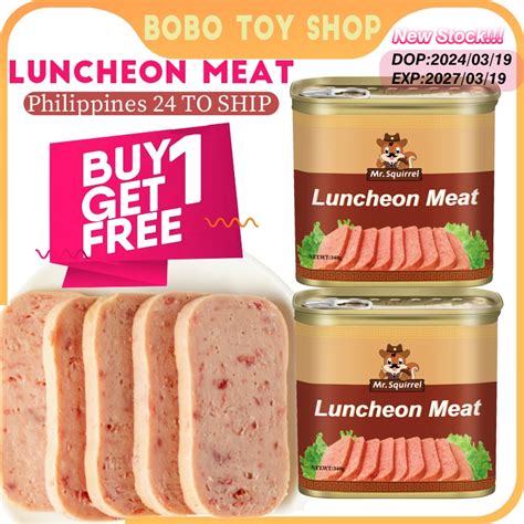 Mr Squirrel Luncheon Meat 340g 198g Low Salt High Meat Content Mix Of Chicken And Pork