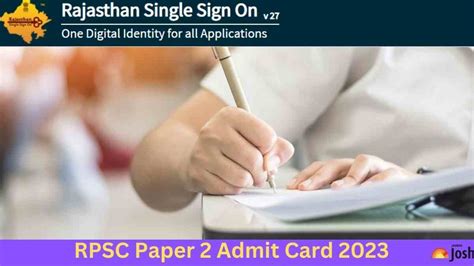 Rpsc Pti 2nd Grade Admit Card 2023 Out Download