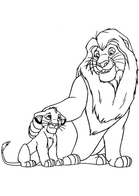 Print Coloring Image Momjunction Lion King Drawings Lion Coloring