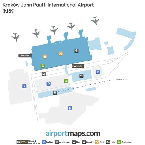 krakow airport krk find  gate   terminal airportmapscom