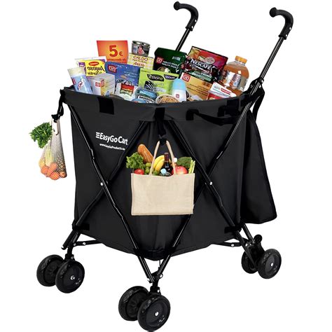 Buy Easygo Rolling Cart Folding Grocery Shopping Cart Laundry Basket