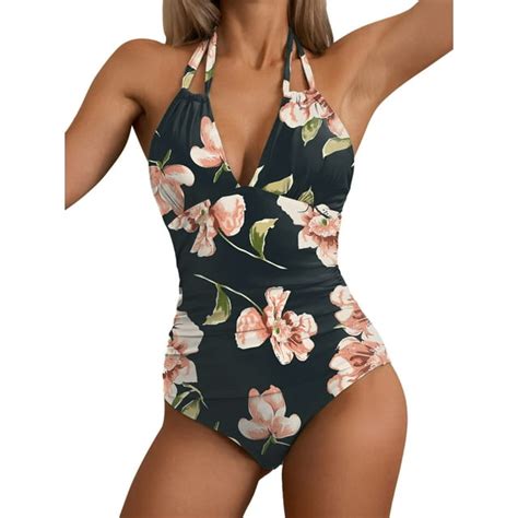 B2prity Womens Slimming One Piece Swimsuits Tummy Control Bathing Suit