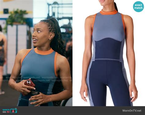 Wornontv Whitneys Colorblock Tank Top And Leggings Set On The Sex