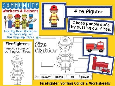 Community Helpers Activities and Worksheets Kindergarten Prek | Etsy