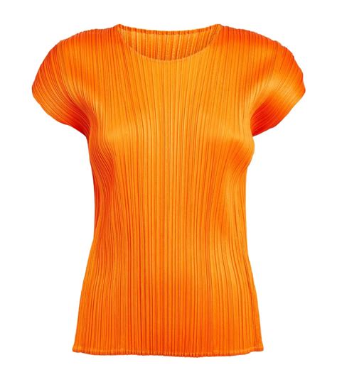 Pleats Please Issey Miyake Orange Pleated Monthly Colors August T Shirt