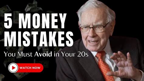 Master Your Finance 5 Money Mistakes You Must Avoid In Your 20s Youtube