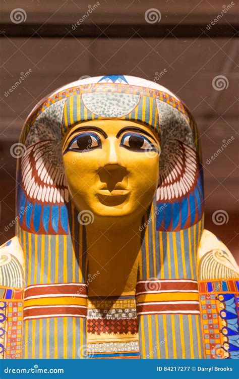 Ancient Egyptian Mummy Sarcophagus Stock Image - Image of archeology ...