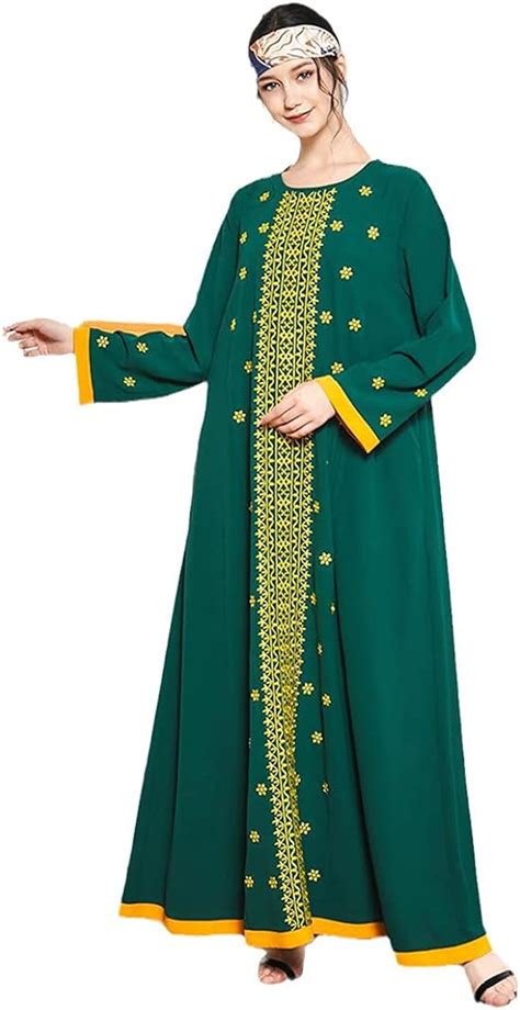 Ramad N Eid Mubarak Abaya Turqu A Bordado Hijab Vestido Musulm N Ropa