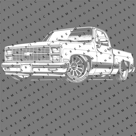 Chevy Squarebody Obs Ck Truck Digital File, PNG and SVG Files, Chevy ...