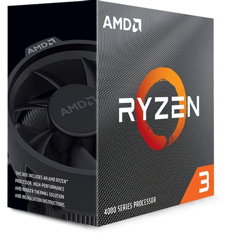 AMD 100 100000510BOX Ryzen 3 4100 4 Core 3 8GHz 4 0GHz Boost Socket