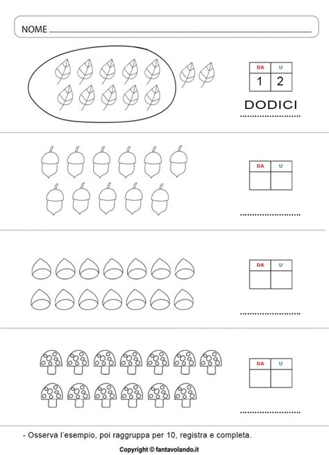 Le Schede Di Matematica Raggruppare Per 10 Fantavolando